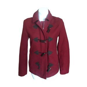 GAP  Red Wool winter Jacket TOGGLE Burgundy sm